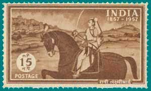 Rani Lakshmibai stamp 1957